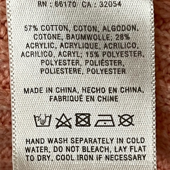 Anthropologie Angel of the North Aisla‎ Mock Neck Knit Sweater Orange Peach - Picture 8 of 11